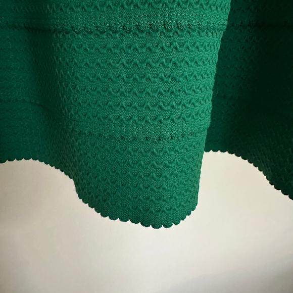 Women's H&M Green Skater Skirt Scalloped Edge A-line - Size S - Picture 3 of 5